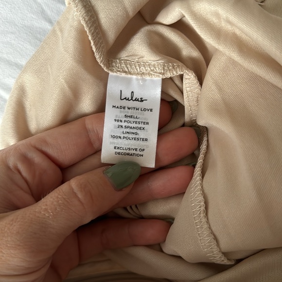 Lulus Catch a Spark White and Beige Sequin Romper for bachelorette shower or fun - Picture 9 of 13